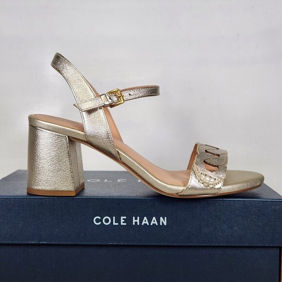 Cole Haan Shoes - Cole Haan Josie Chain Sandal - Soft Gold Leather